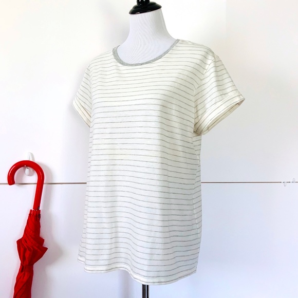 Vince Bundle of 2 Striped T-Shirts Sz S and Sz L - Picture 6 of 8